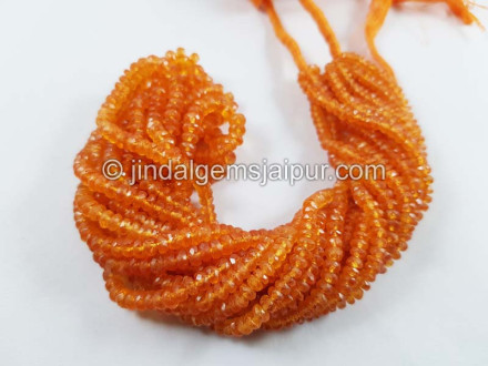 Mandarin Garnet Faceted Roundelle Beads